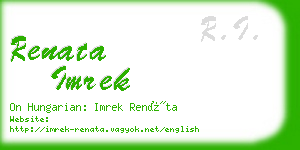 renata imrek business card